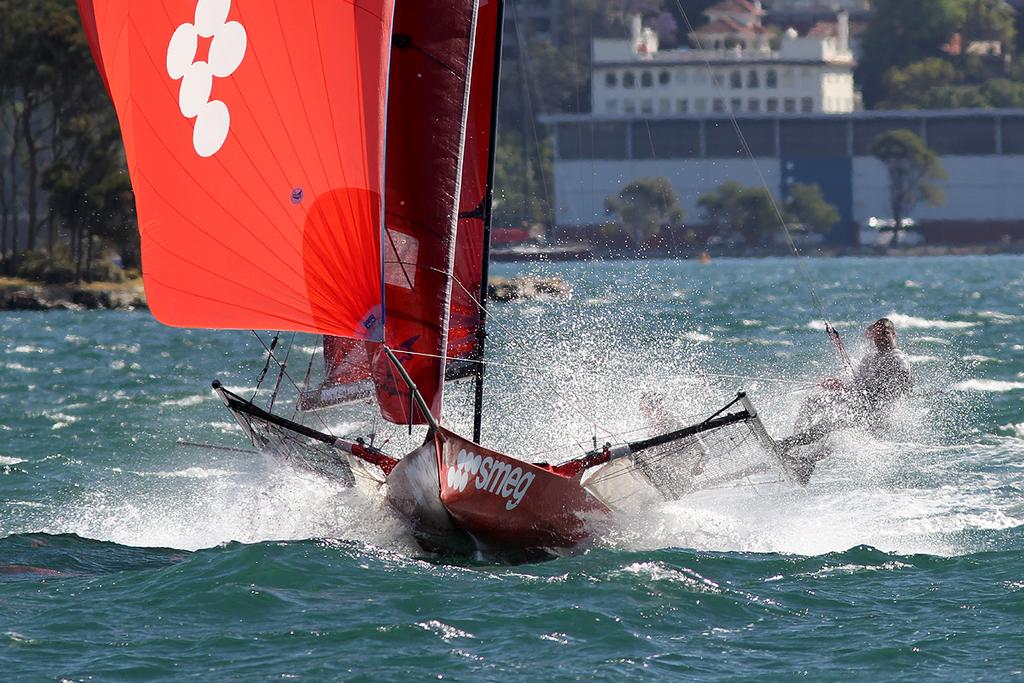 smeg team shows how it’s done in heavy winds © Frank Quealey /Australian 18 Footers League http://www.18footers.com.au